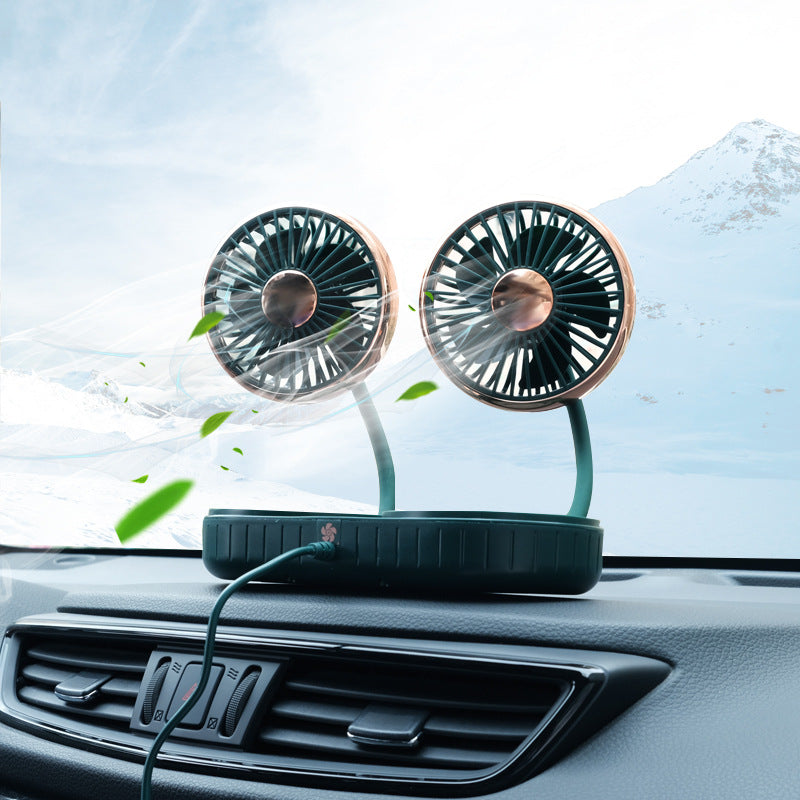 Double-Headed Hose Small Fan Usb Car Interior Accessories
