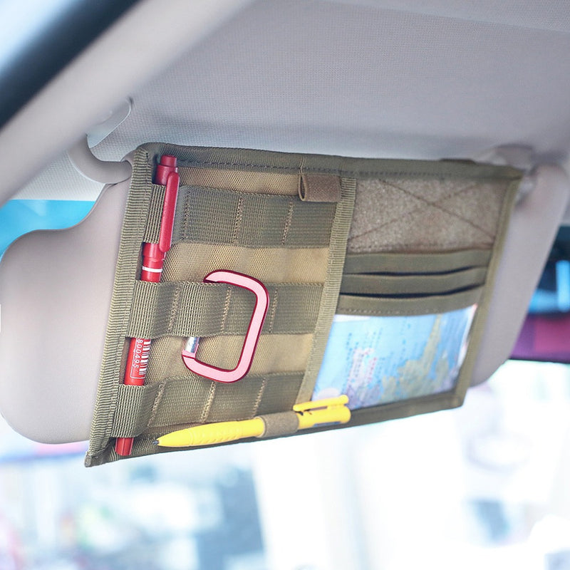 Car Sunshade Tactical Storage Bag Visor Panel Holder Car Auto Accessories