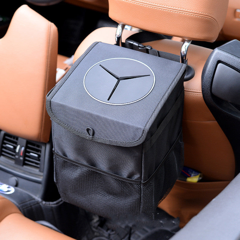 Foldable Storage Box For Car Trash Can With Lid