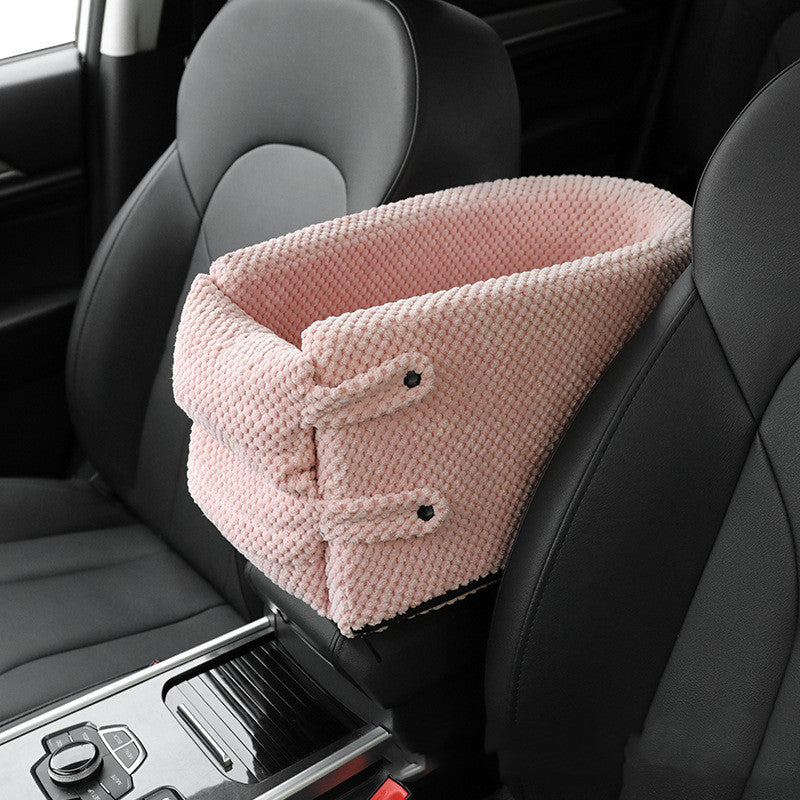 Portable Pet Dog Car Seat Central Control Nonslip Dog Carriers Safe Car Armrest Box Booster Kennel Bed For Small Pets Travel