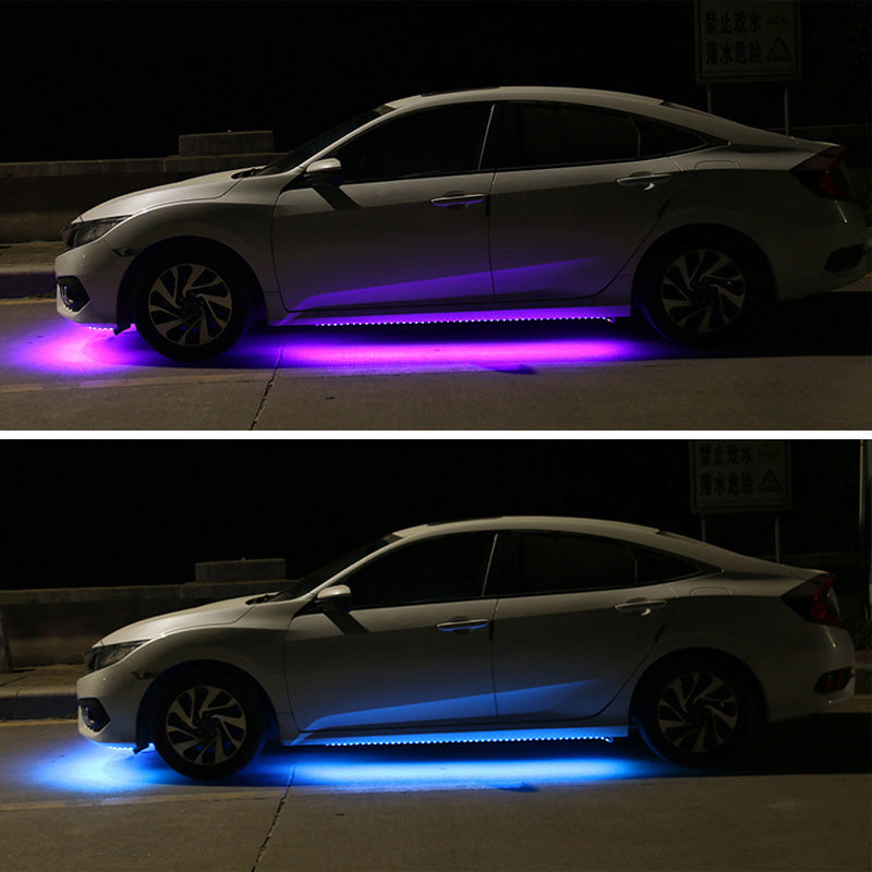 Car Underglow Light LED Underbody Light Flexible Strip Remote APP Control Car Led Neon Light RGB Decorative Atmosphere Lamp