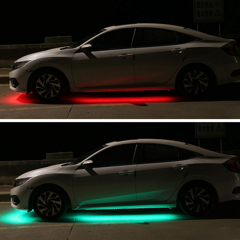 Car Underglow Light LED Underbody Light Flexible Strip Remote APP Control Car Led Neon Light RGB Decorative Atmosphere Lamp
