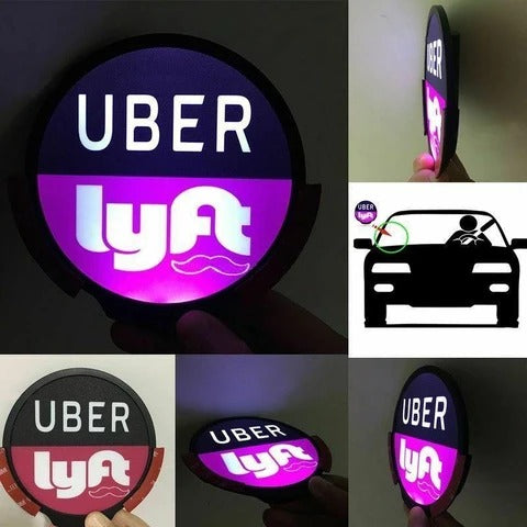 LED light UBER car stickers LYFT driver car decoration stickers