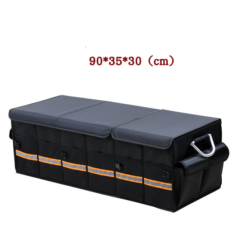 Car Trunk Organizer Foldable Cover Heavy Duty Collapsible Car Trunk Storage Box Car Cargo Trunk Bag With Lid For Sedan SUV