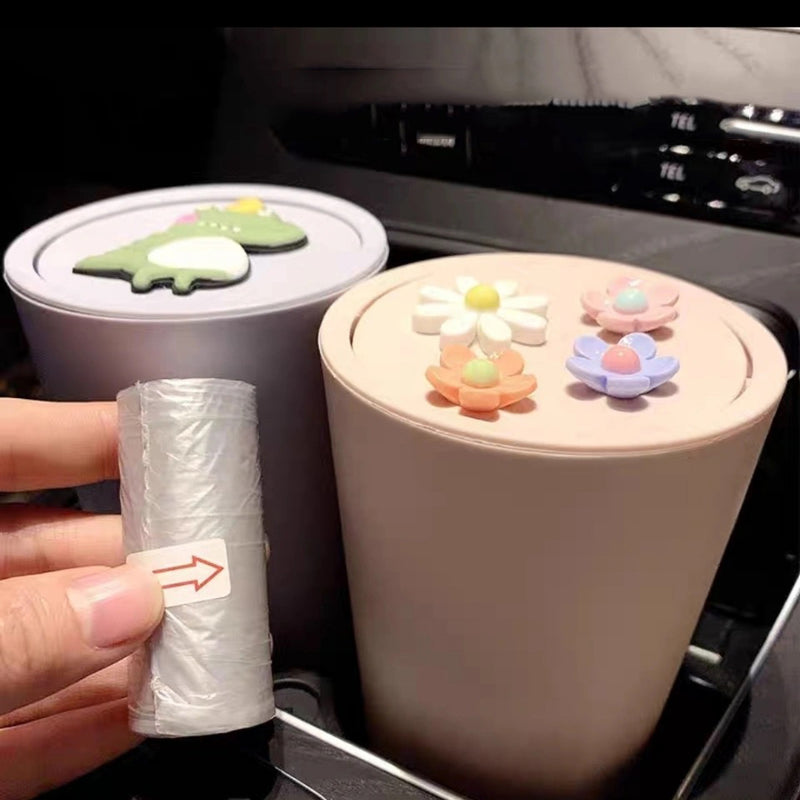 Cute And Creative Car Trash Can Storage Mini Cup Holder
