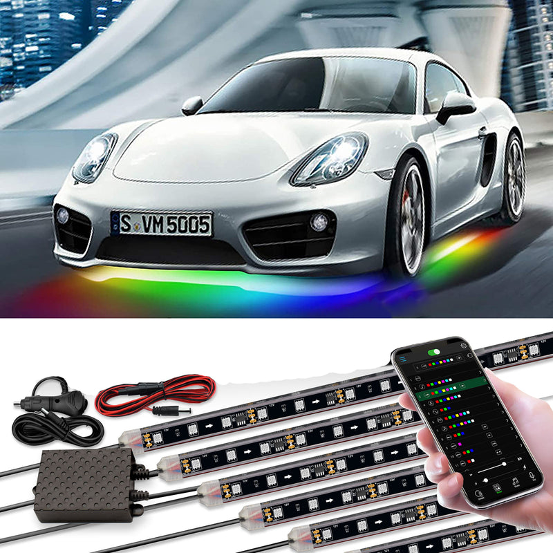 Remote Control Flow Color RGB Car Bottom Light Bottom System Neon Car LED Light Bar